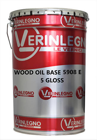 WOOD OIL BASE 5908 E 5 GLOSS - синтетична олія для опорядження підлоги та меблів в інтер'єрі, Verinlegno, фото 2