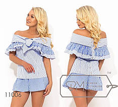 Жіноча однотонна котонова сорочка короткий рукав розміри норма та батал, фото 3