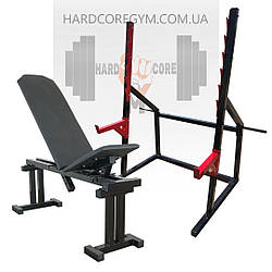 Лавка регульована (до 300 кг), стійки під штангу з страховкою (до 300 кг)
