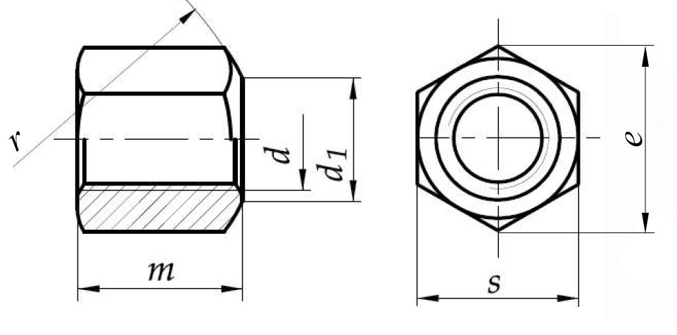 Гайка М20 высокая шестигранная ГОСТ 15523-70, DIN 6330 - фото 5 - id-p270048882