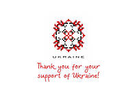 Открытка "Thank you for your support of Ukraine"