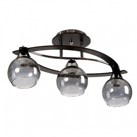 Люстра стельова 3-х лампова хромова для спальні, кухні, фото 1