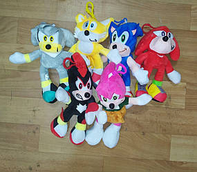М'яка іграшка-брелок Сонік 20 см. різні види