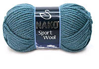 Толстая пряжа Nako Sport Wool 185 (Нако Спорт Вул)