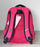 Рюкзак шкільний для дівчинки 1 2 3 4 5 клас, 7-8-9-10 років ❏ легкий портфель в школу пудра, рожевий, фото 4