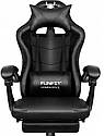 Крісло геймерське FunFit Game ON RX4 чорне ігрове з підставкою для ніг, фото 3