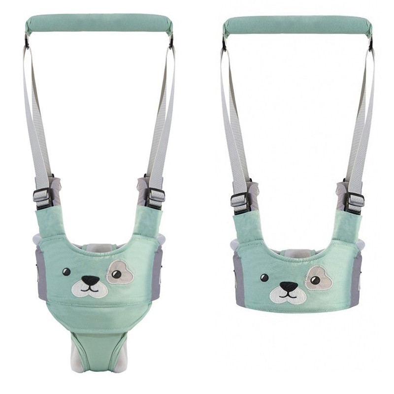 Віжки ходунки повідець для дітей 2в1 з двома типами кріплень BABYKLI зелений песик (BW-21322), фото 1