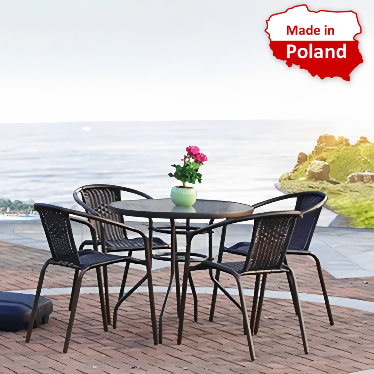 Комплект Садовой Мебели Jumi Bistro-4 на Дачу со Столом и Двумястульями ...