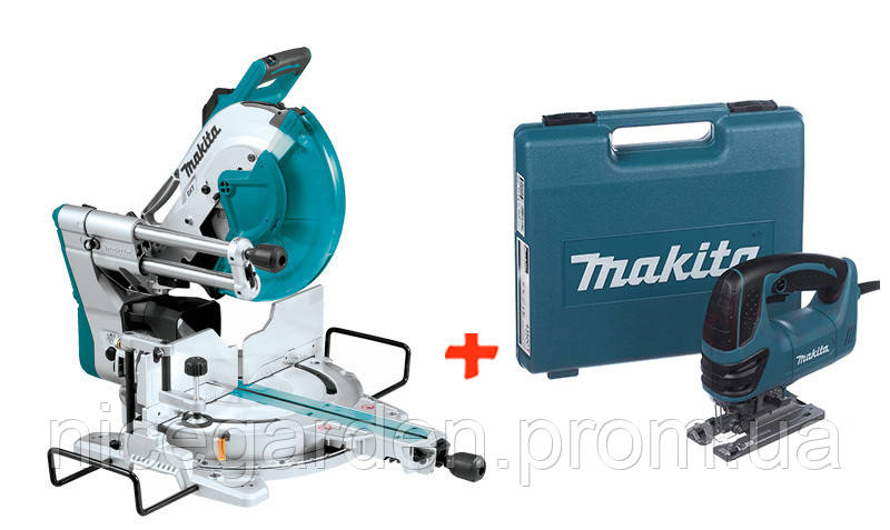 Торцовочная Пила Makita LS1219L+лобзик с Подсветкой Makita 4350 FCT ...