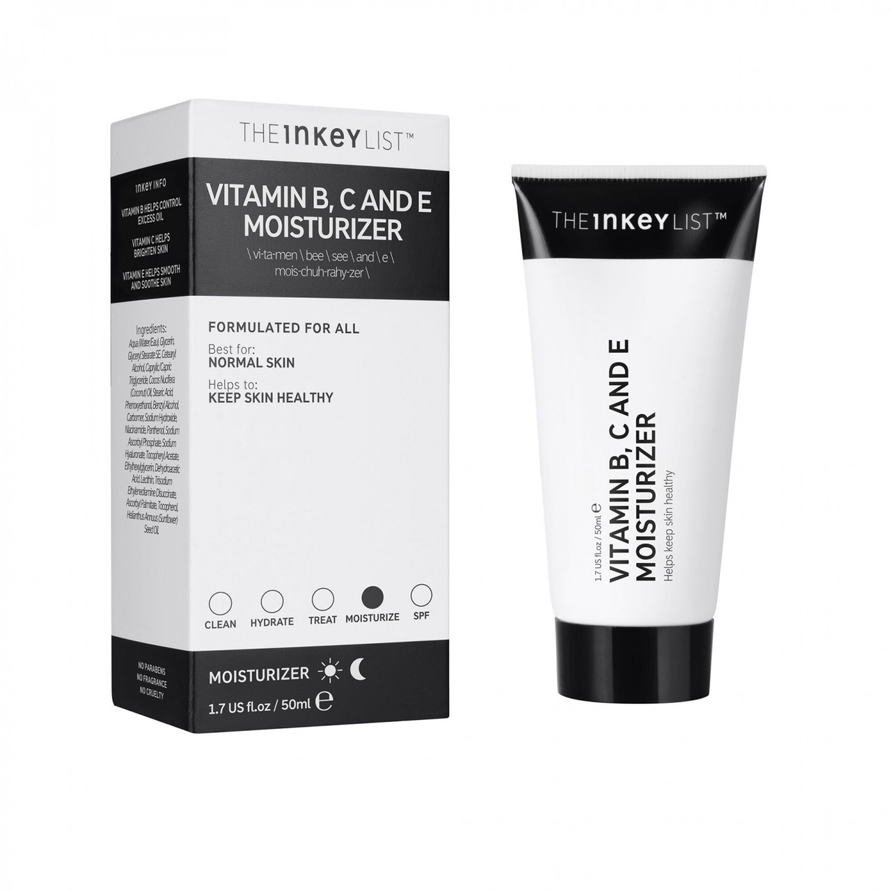 Вітамінний зволожуючий крем THE INKEY LIST Vitamin B, C and E Moisturizer 50 мл