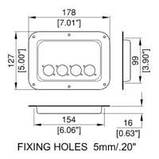 Блюдо D024 127х178мм з отворами для чотирьох Neutrik D. 1,2 мм Сталь оцинкована, фото 2