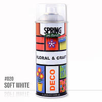 Фарба для живих квітів SPRING 400 мл | ніжний білий (#020)