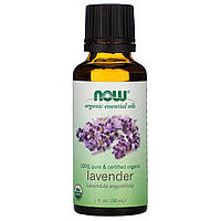 NOW Foods, Organic Essential Oils, Lavender, 1 fl oz (30 ml)