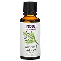 NOW Foods, Essential Oils, Lavender & Tea Tree Blend, 1 fl oz (30 ml)