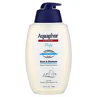 Aquaphor, Baby, дитячий гель для душу та шампунь, без ароматизаторів, 750 мл (25,4 рідк. унції)