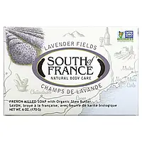 South of France, Lavender Fields, French Milled Soap with Organic Shea Butter, 6 oz (170 g)