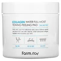 Farmstay, Collagen Water Full Moist Toning Peeling Pad, 70 Pads