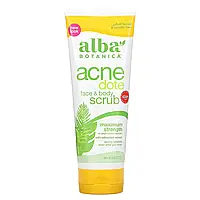 Alba Botanica, Acne Dote, скраб для обличчя та тіла, не містить олії, 227 г (8 унцій)
