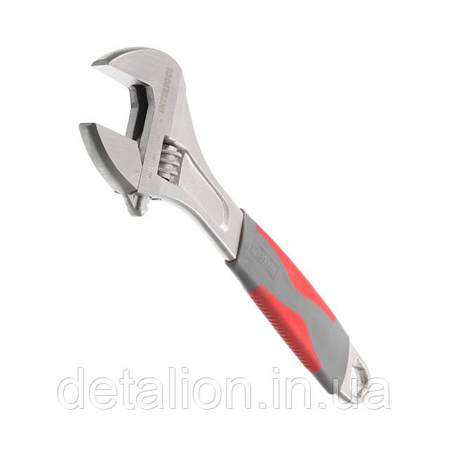 Ключ розвідний 300 мм, ізольована ручка,нікельне покриття INTERTOOL XT-0030, фото 1