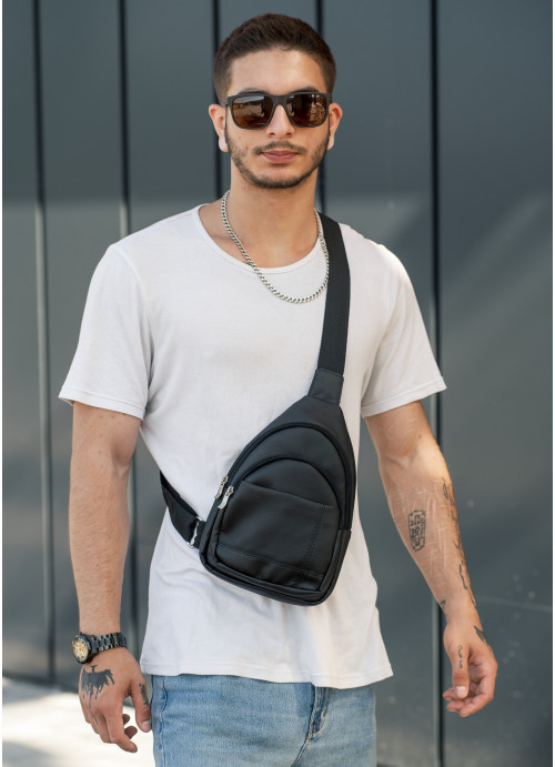 Сумка через плече, слінг Brooklyn 0SH чорний, фото 1