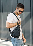 Сумка через плече, слінг Brooklyn 0SH чорний, фото 4