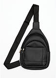 Сумка через плече, слінг Brooklyn 0SH чорний, фото 7
