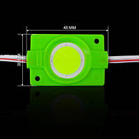 Світлодіодний додаток BRT COB 2.4W круглий GREEN, 12В, IP65 зелений µ, фото 2