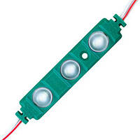 Светодиодный модуль BRT XG193 5630-3 led W 1,5W GREEN, 12В, IP65 зеленый с линзой полусфера