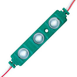 Світлодіодний додаток BRT XG193 5630-3 led W 1,5W GREEN, 12В, IP65 зелений з лінзою напівсфера µ