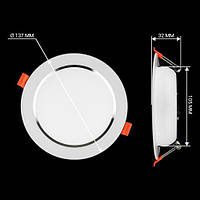 Світильник світлодіодний Biom DF-12W 12Вт білий круглий 5000K µ, фото 4