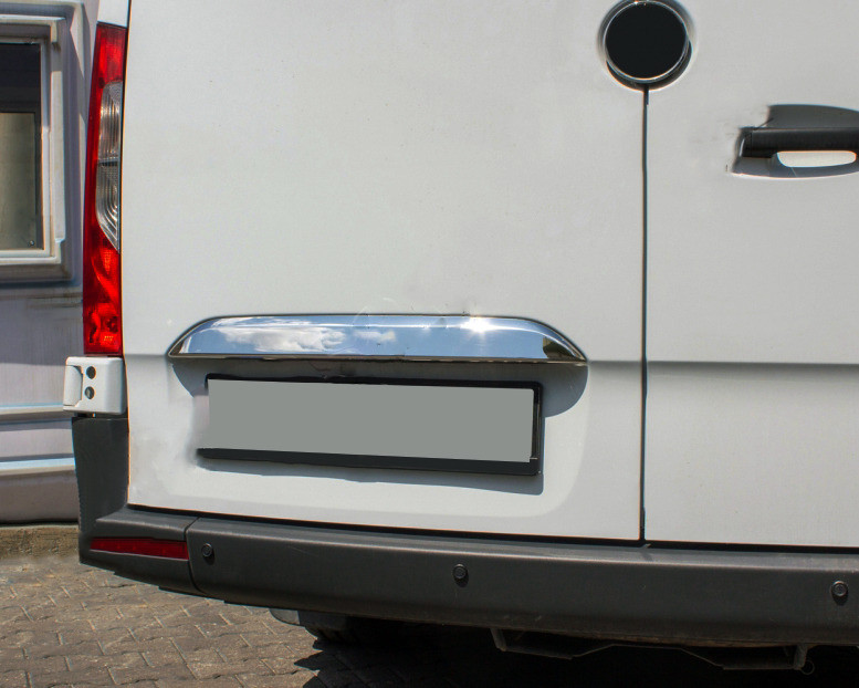 Хром планка над номером Нержавіюча сталь Carmos для Mercedes Sprinter W907/W910 2018- рр., фото 1