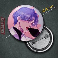 "Ланга Хасегава (Скейт Нескінченність / SK8 the infinity)" значок круглий на булавці Ø44 мм