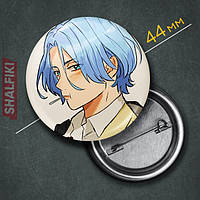 "Ланга Хасегава (Скейт Нескінченність / SK8 the infinity)" значок круглий на булавці Ø44 мм