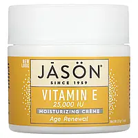 Jason Natural, Age Renewal Vitamin E Moisturizing Creme, 25,000 IU, 4 oz (113 g)