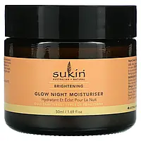 Sukin, Glow Night Moisturiser, Brightening, 1.69 fl oz (50 ml)