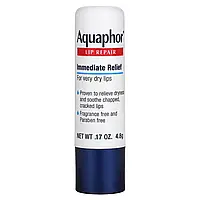 Aquaphor, бальзам для губ, стік, миттєве відновлення, без ароматизаторів, 1 шт., 4,8 г (0,17 унції)