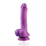 Фалоїмітатор 8.2" з вібрацією для секс-машин Hismith Purple Silicone Dildo with Vibe 777Store.com.ua, фото 2