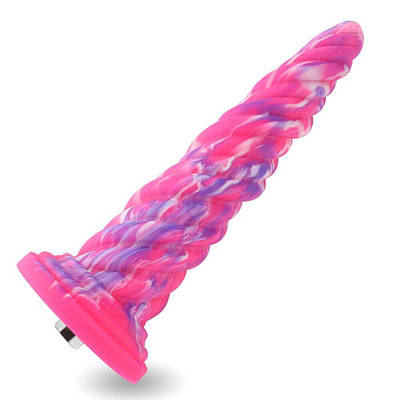 Фантазійний фаллоїмітатор 10.12" для секс-машин Hismith Silicone Dildo rose Monster Series, KlicLok