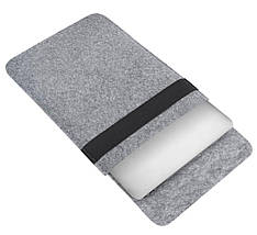 Чохол для ноутбука Felt Gmakin для Macbook Pro 14 Light/Grey вертикальний на гумці (GM16-14), фото 5