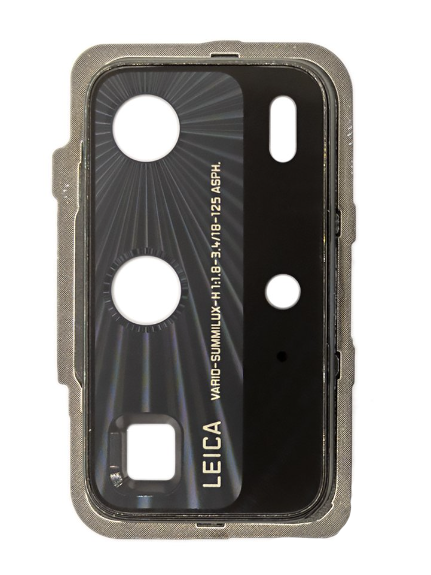 Скло камери з рамкою для смартфону Huawei P40 Pro, чорний