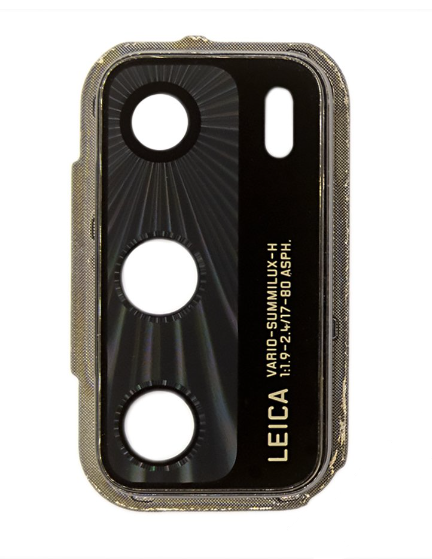 Скло камери з рамкою для смартфону Huawei P40, чорний