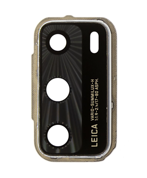 Скло камери з рамкою для смартфону Huawei P40, сріблястий