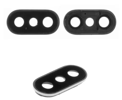 Скло камери для з рамкою смартфону Iphone X, чорний