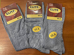 Шкарпетки чоловічі шовк Elite світло-сірий