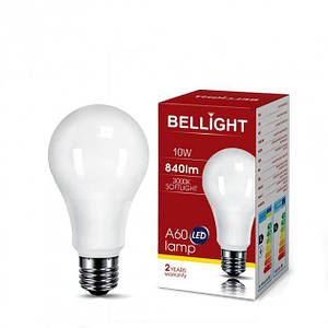 Лампа LED A60 /BELLIGHT /10W E27 3000K 220V