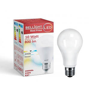 Лампа LED A60 BELLIGHT 10W E27 4000K 220V 99466