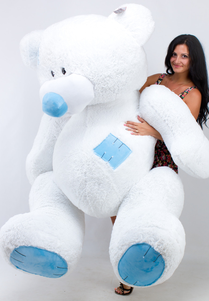 Плюшевий білий ведмедик велетні 250 см на подарунок, Величезні ведмедики гіганти коханій дівчині, М'які великі ведмеді