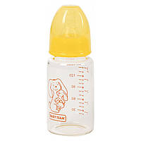 Бутылочка для кормления стеклянная "Зайчик" Baby Team 0+ 150 мл (4824428012102)
