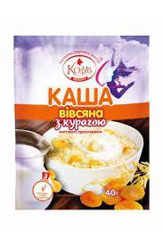 Каша вівсяна з курагою миттєвого приготування 40гр ТМ Козуб, фото 1