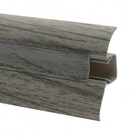 Плінтус пластиковий ОМіС PREMIUM decor 01 глянець Дуб Онтаріо 60х2500 мм, фото 2